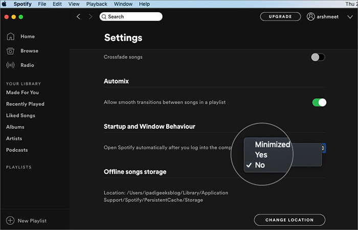 Spotify keeps restarting mac laptop